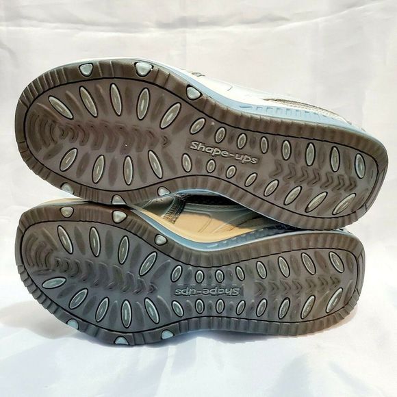 Skechers Shape Ups XF Accelerators 12320 Silver Blue Walking Shoes Women's 7.5 - Picture 6 of 9